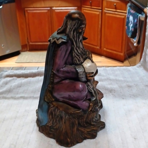 HandPainted Wizard Ceramic XL Large Figurine 11 Tall - Picture 3 of 10